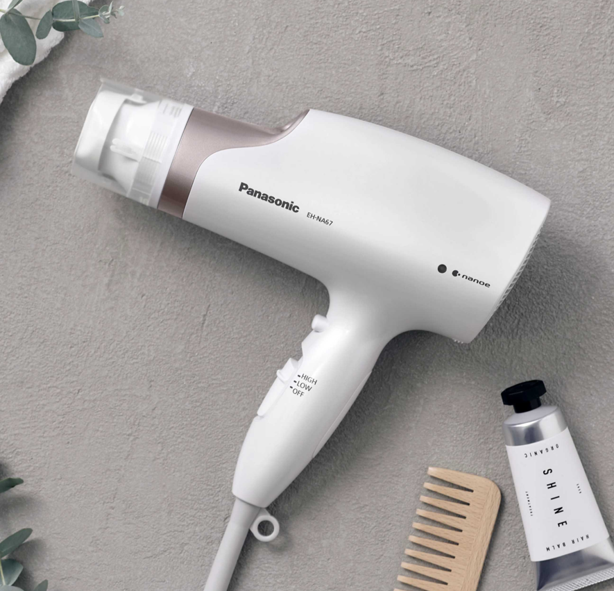 Best Diffusers for Curly Hair - Panasonic Nanoe Salon Hair Dryer with Oscillating QuickDry Nozzle